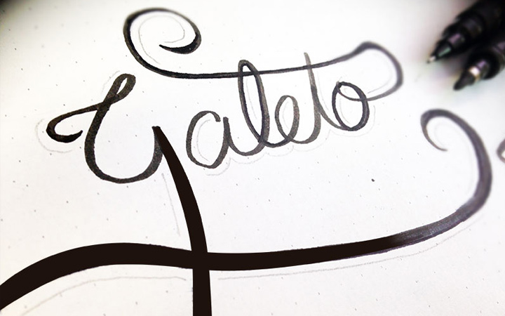 galeto calligraphy logo for restaurant