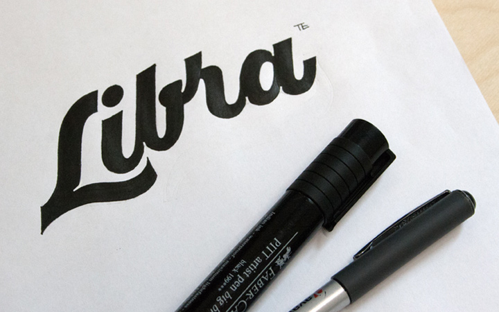 libra calligraphy dark typography writing