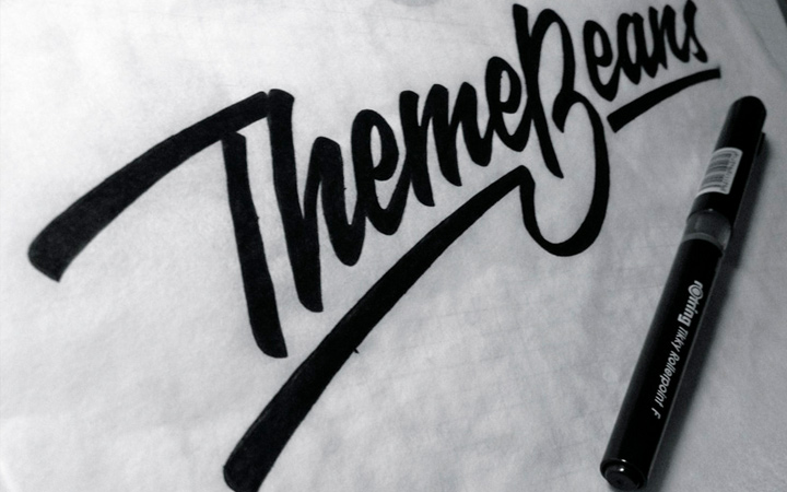 theme beans wordpress dark logo typography