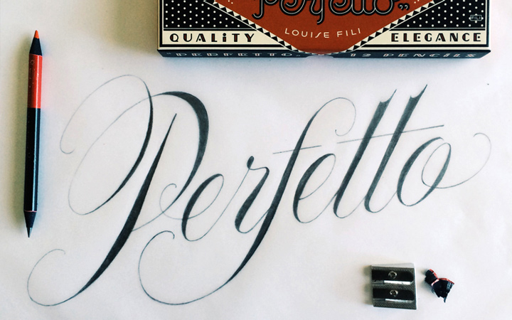 perfetto pencil sketch drawing lettering handwritten