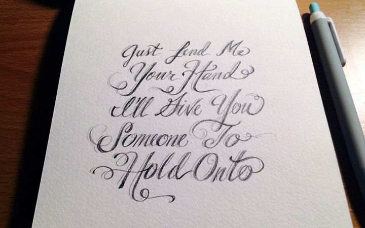 sketchbooks lyrics lettering design pencil